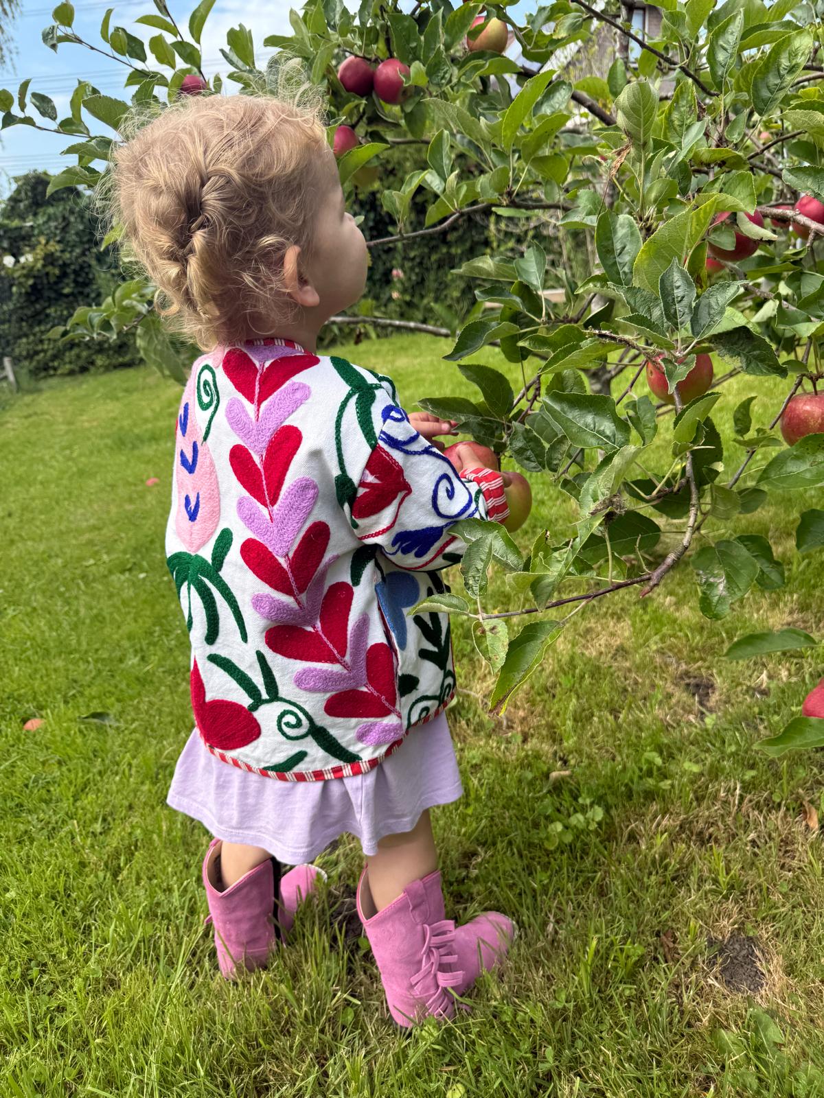 Cotton embroidery KIDS jacket flowers