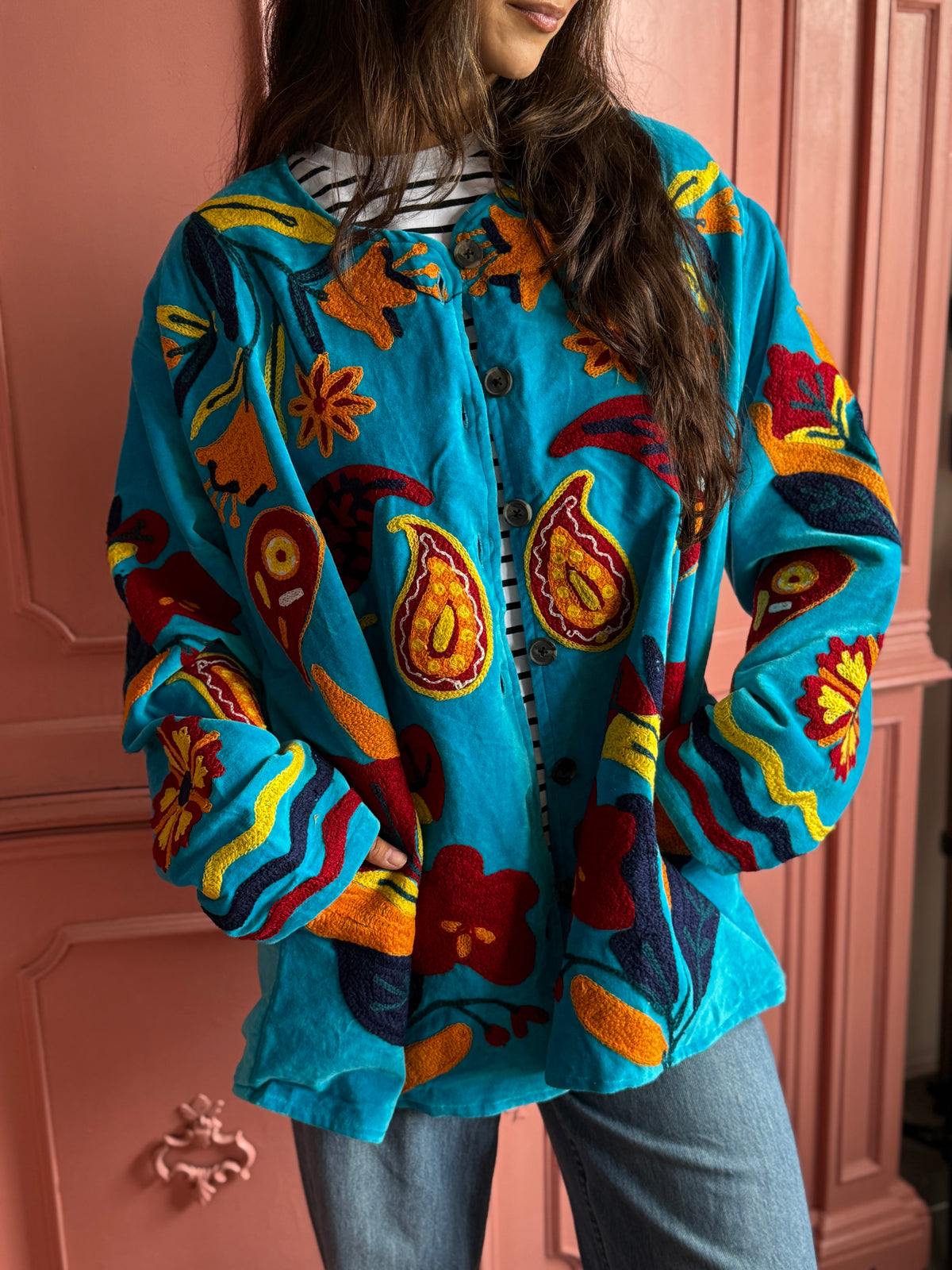 TOUT - Blue Velvet Flower Jacket