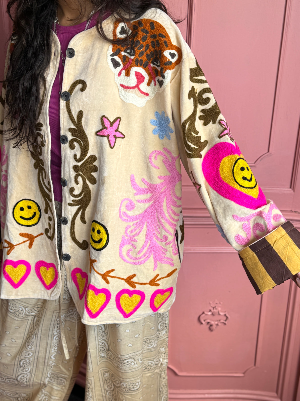 TOUT - Leopard Jacket Pink heart