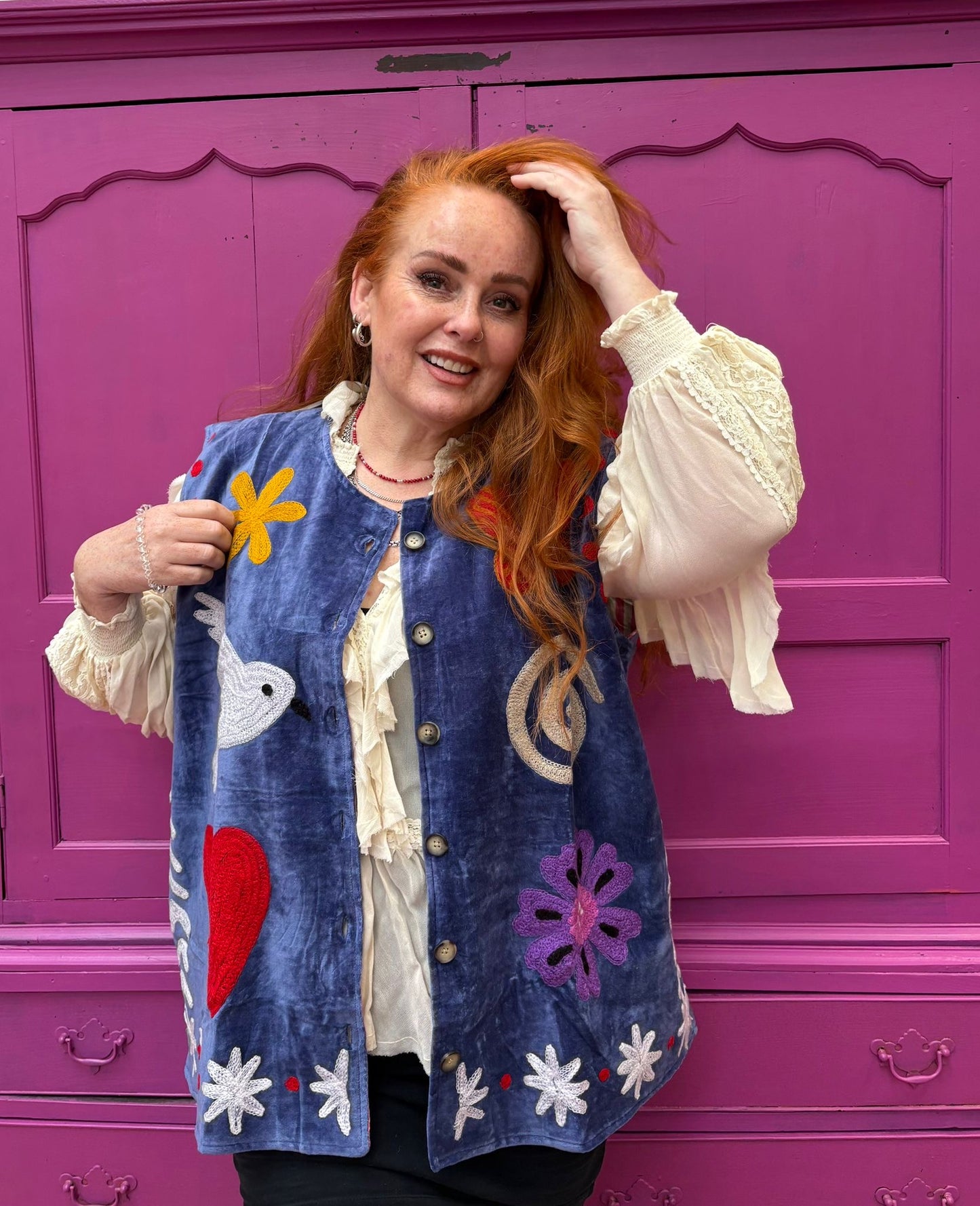 Set of 2 Velvet vests Tamar