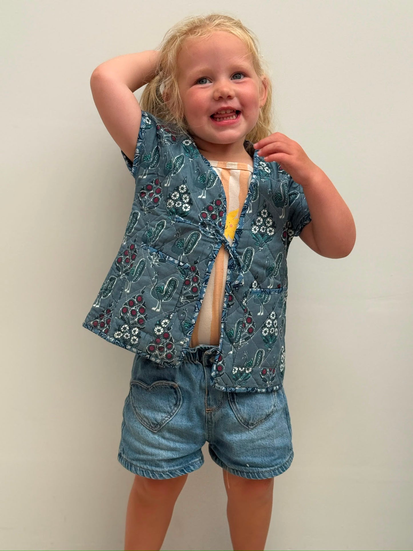 TOUT- Gilet Livia Blockprint Assorti 4Y