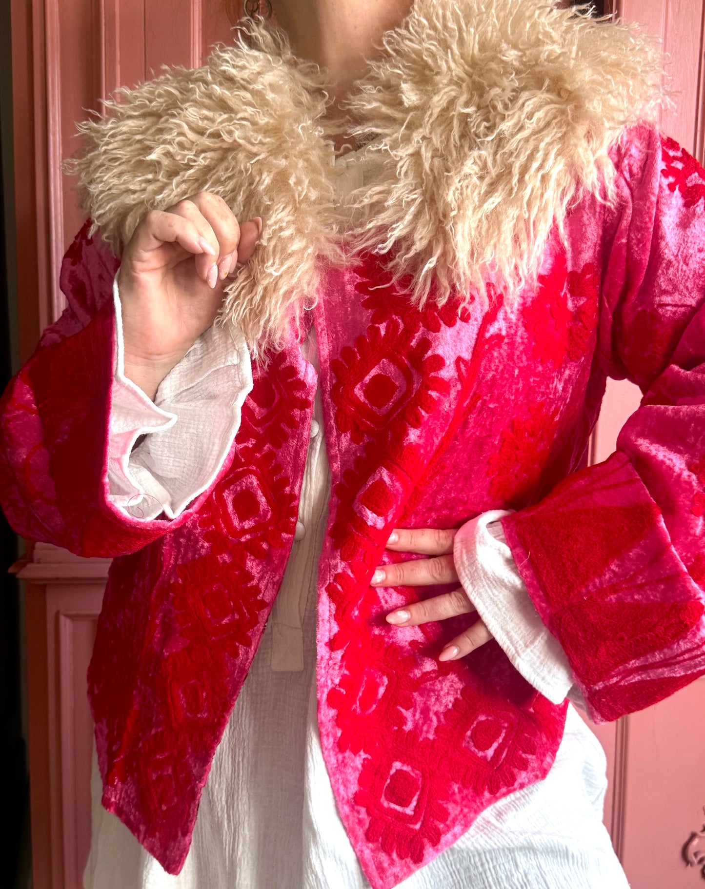 TOUT - Yasmine Jacket Silk Velvet Pink