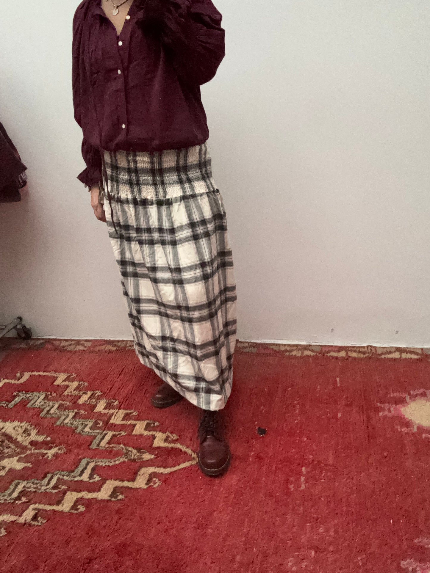 Set van 2 Blockprint maxi skirt black