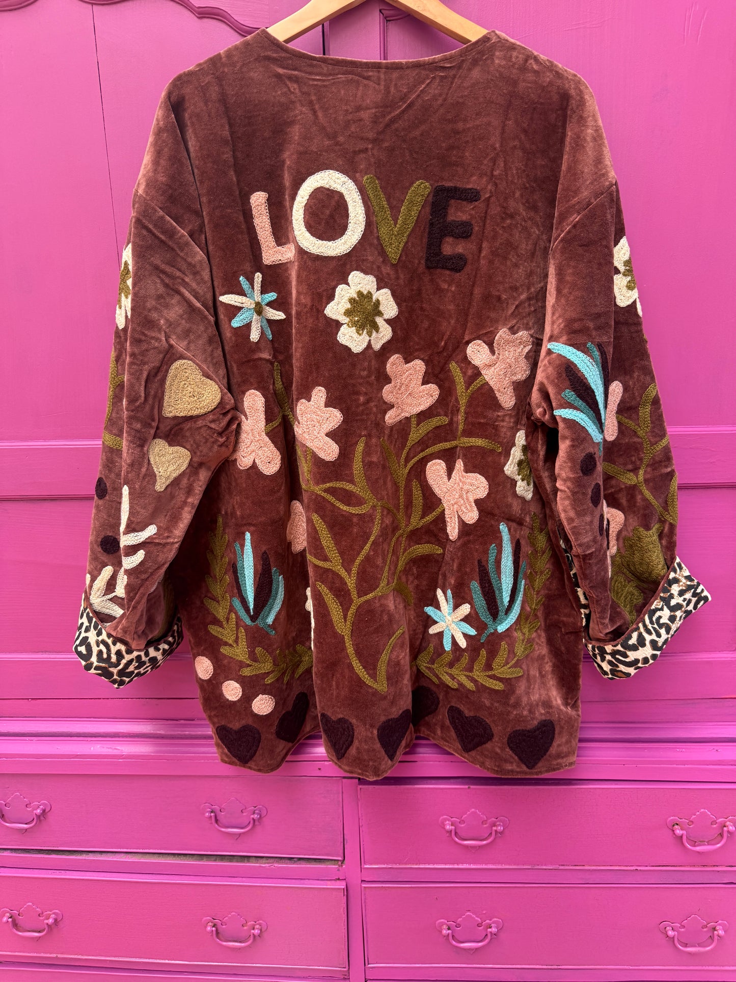 Velvet Jacket LOVE mauve