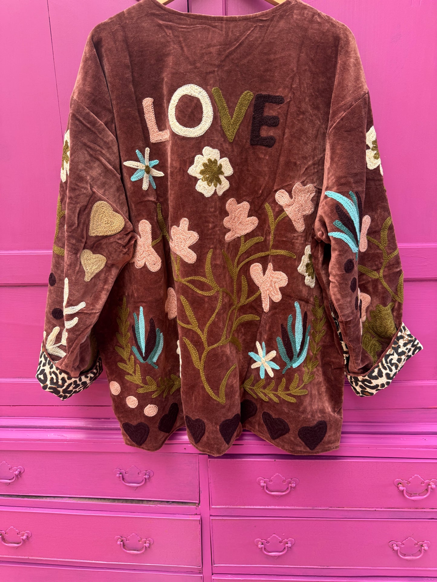 Velvet Jacket LOVE mauve