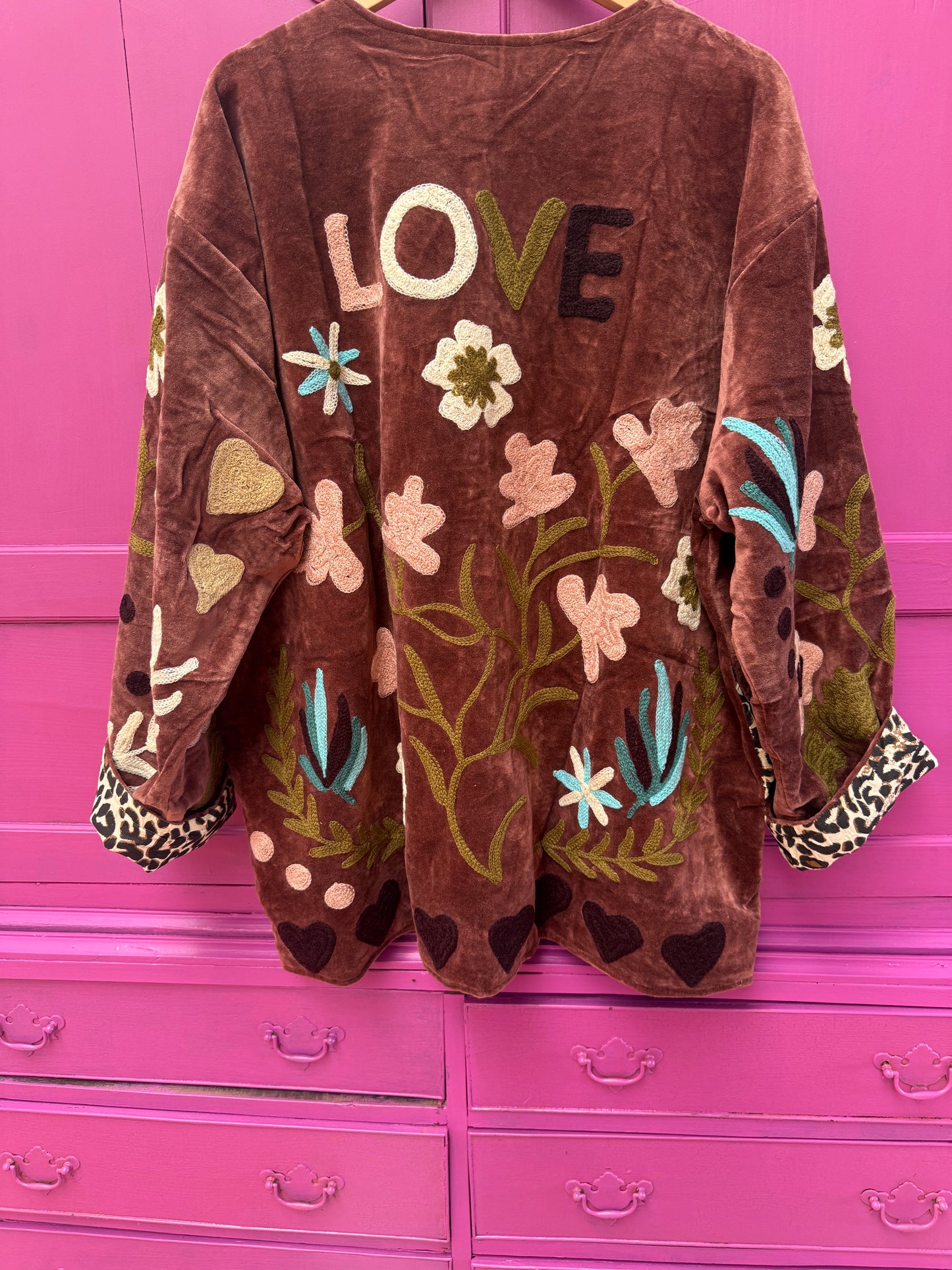 Velvet Jacket LOVE mauve
