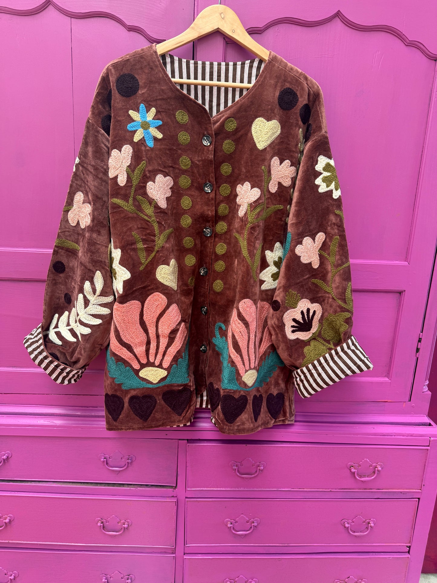 Velvet Jacket LOVE mauve