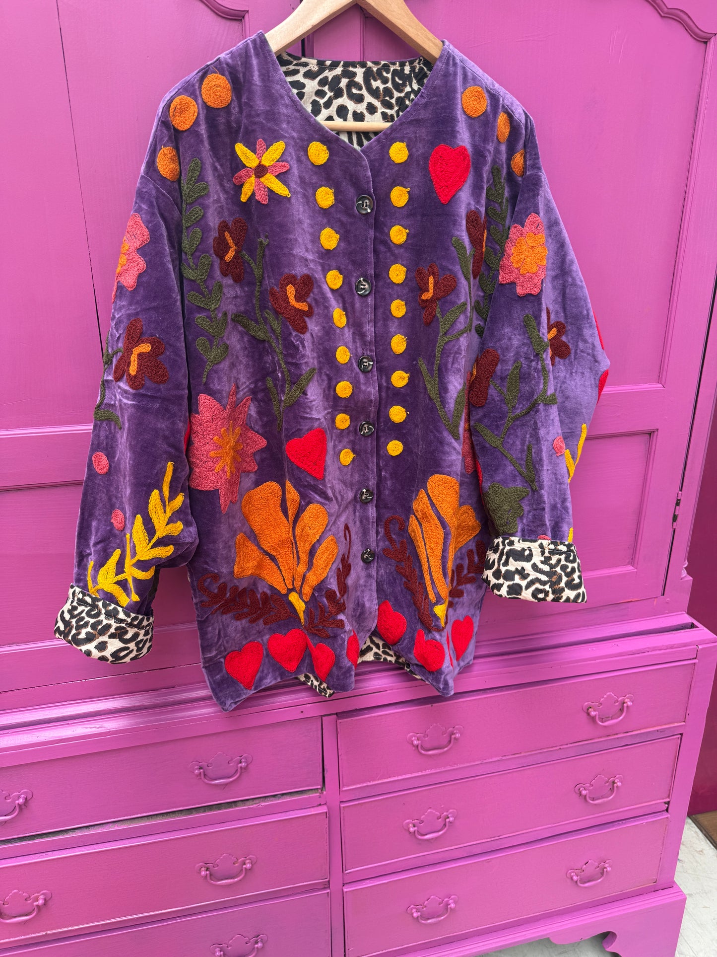 Velvet Jacket LOVE purple