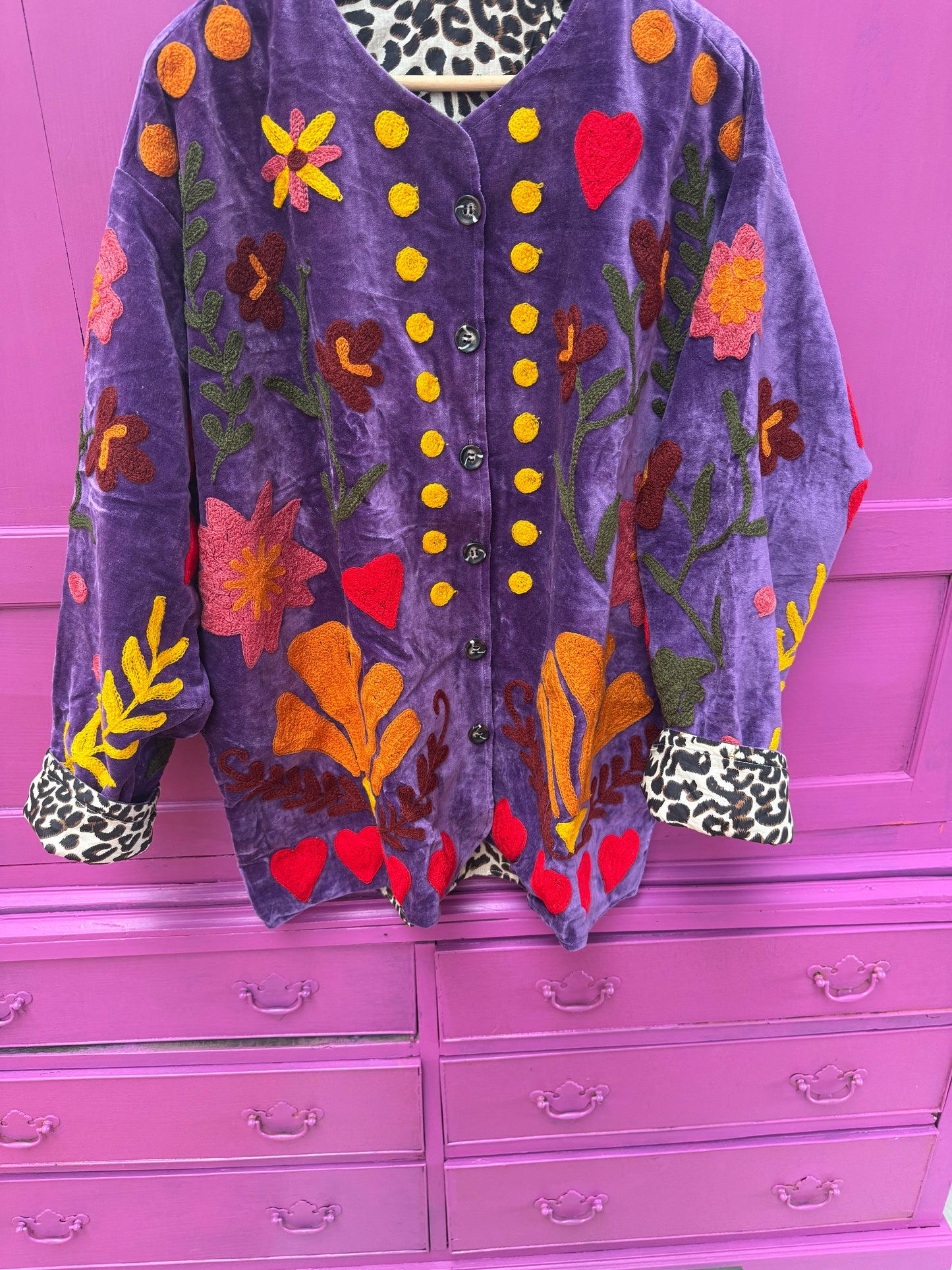 Velvet Jacket LOVE purple