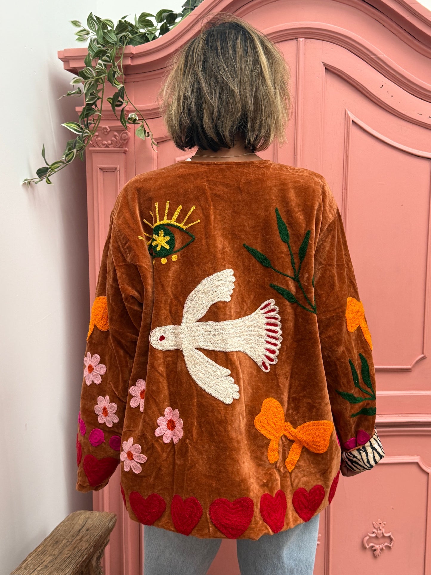 TOUT - Birds Jacket Velvet Roest