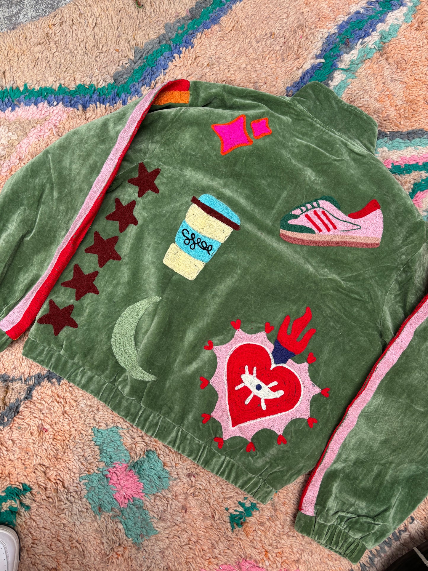 TOUT - Lola Bomber Velvet Green UNISEX