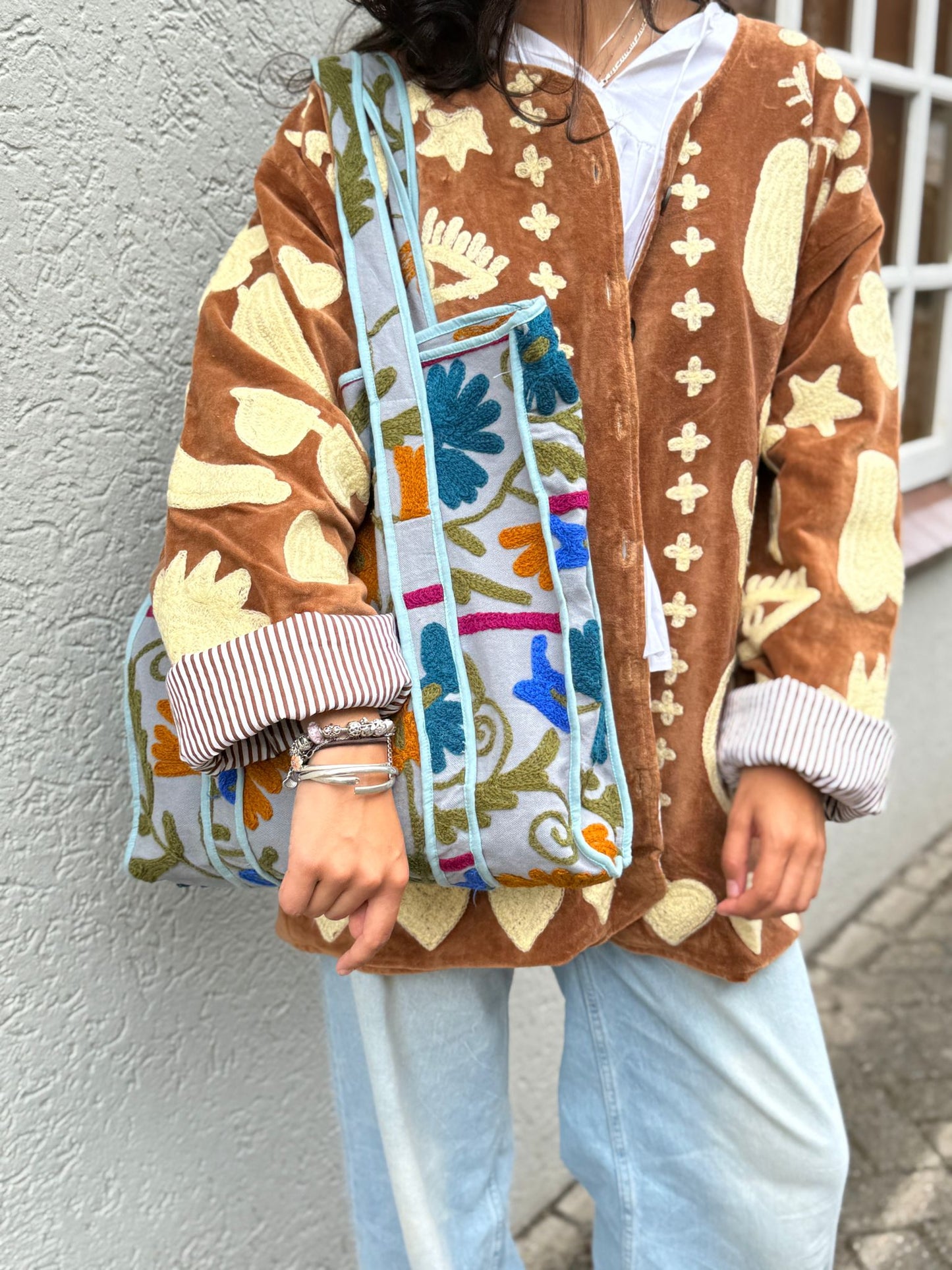 Velvet Jacket DREAM brown creme
