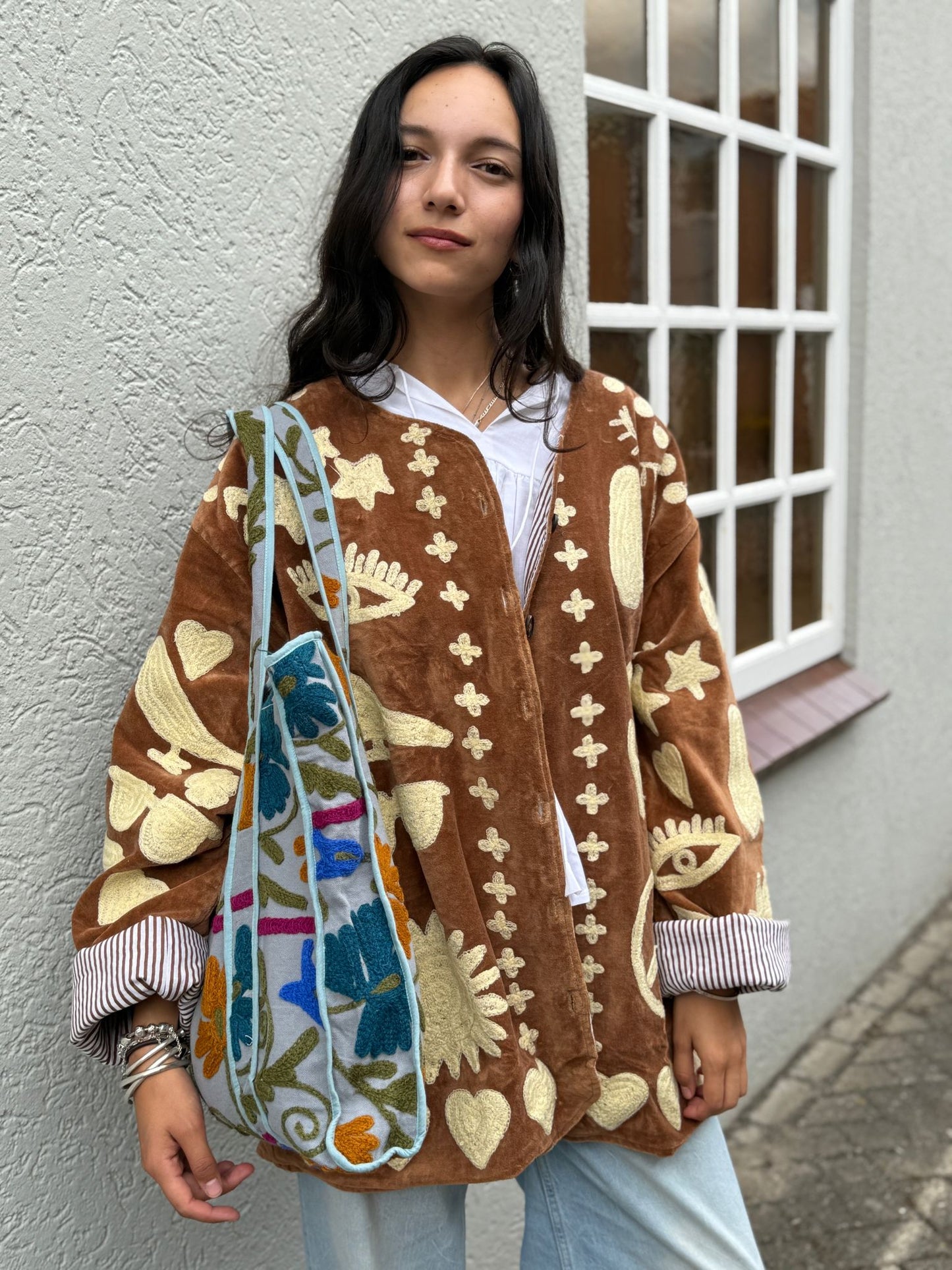 Velvet Jacket DREAM brown creme