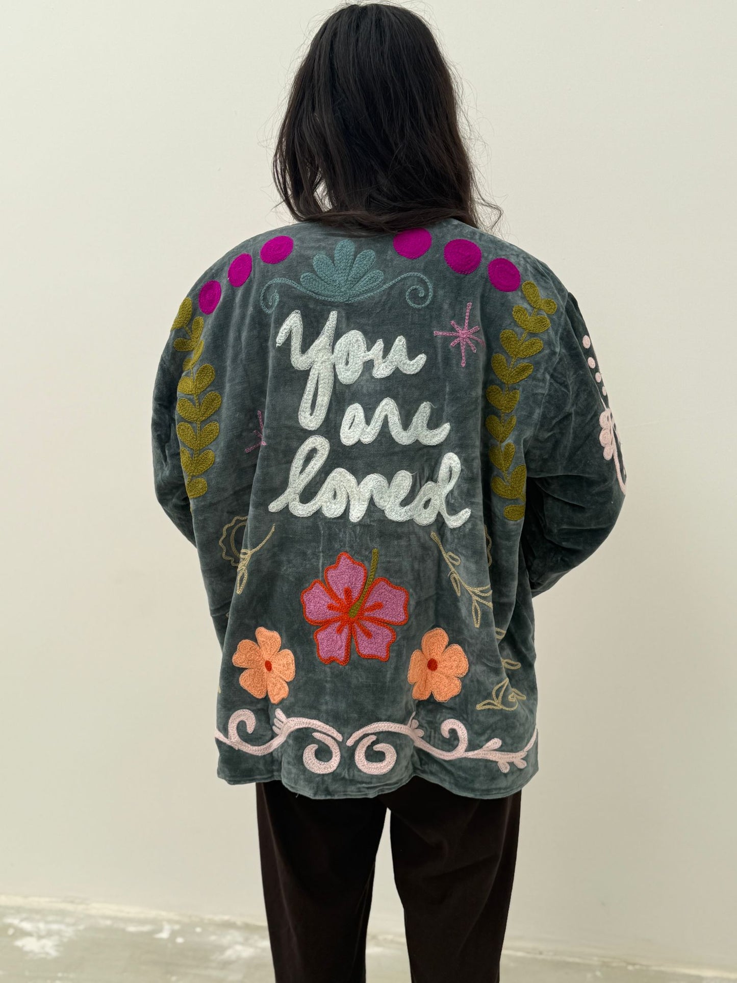 Velvet Jacket You are Loved