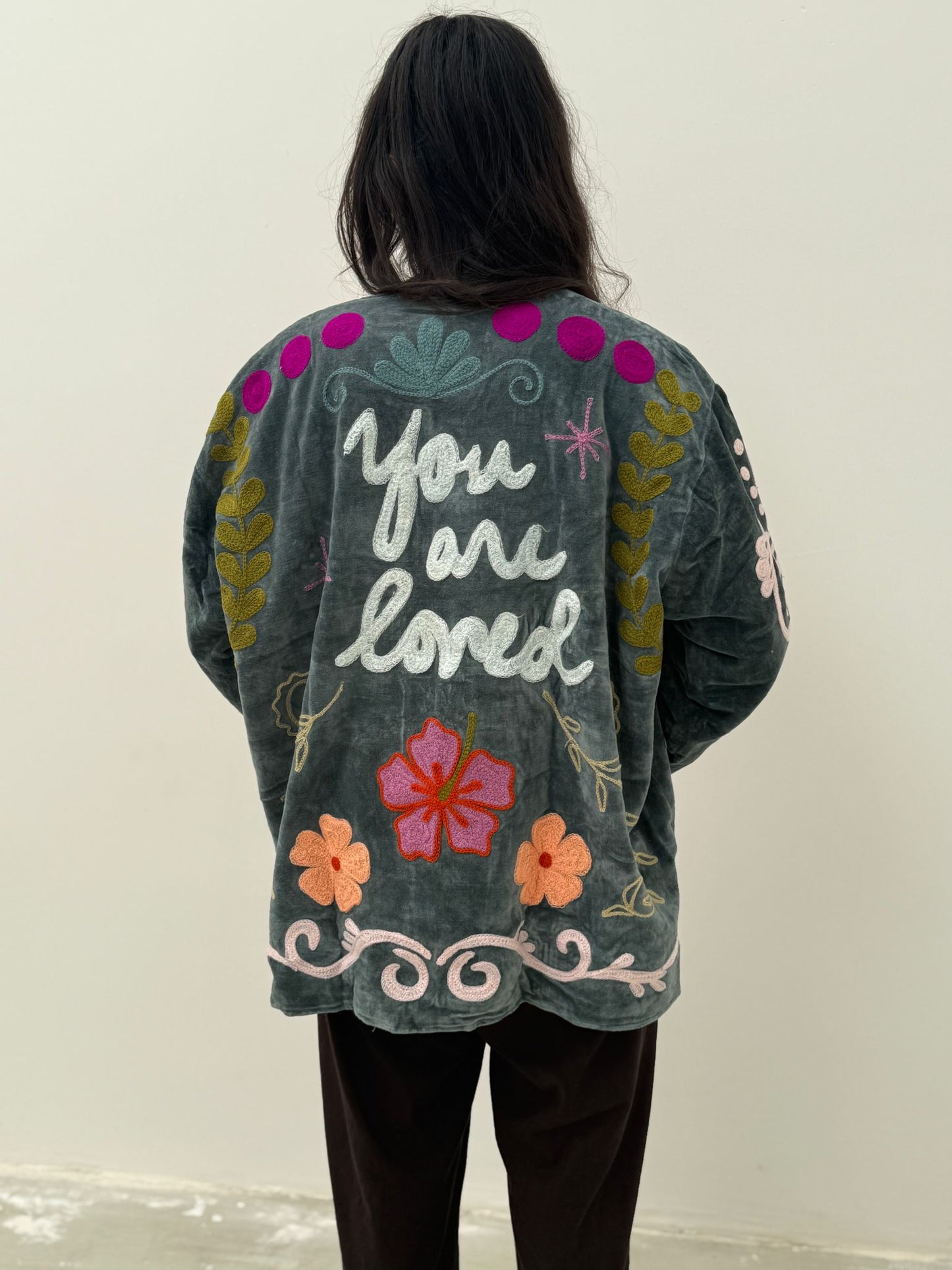 Velvet Jacket You are Loved