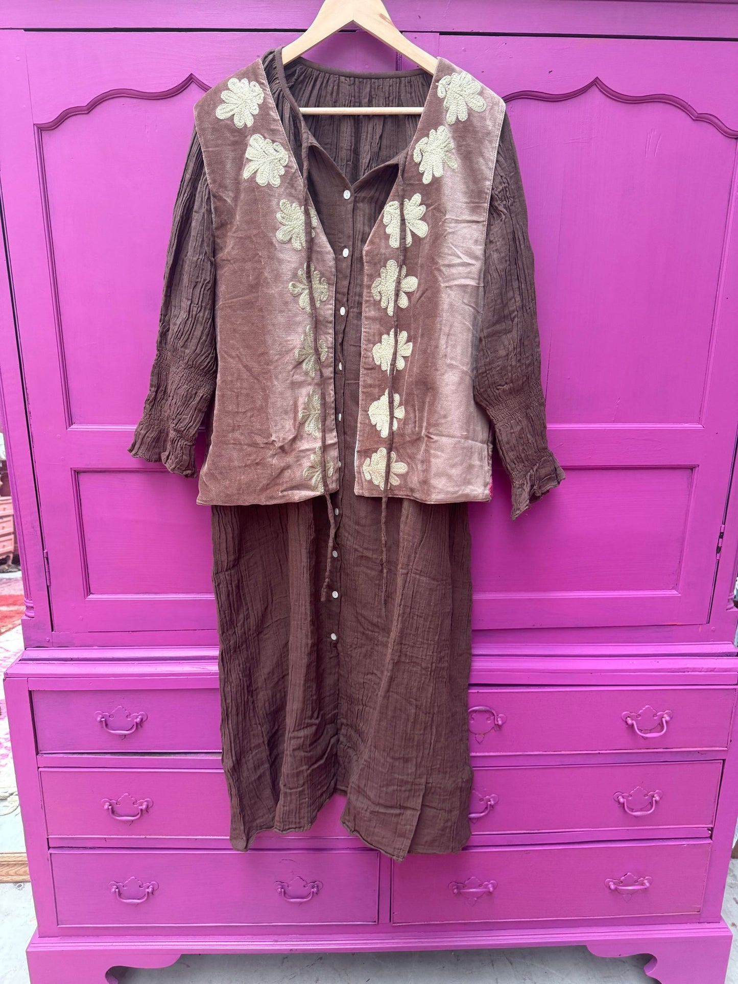 Cotton maxi dress Bruin