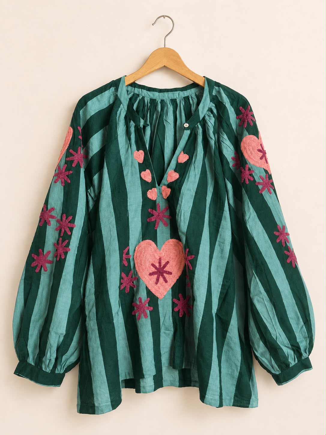 TOUT - SET OF 10 Blouses Stripe Heart