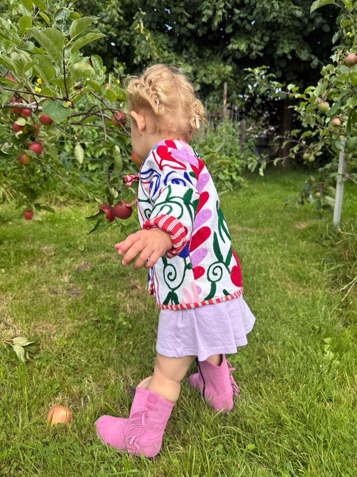 Cotton embroidery KIDS jacket flowers