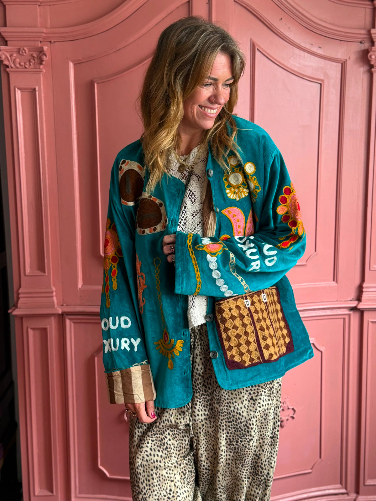 TOUT - Loud Luxury Jacket Velvet Teal