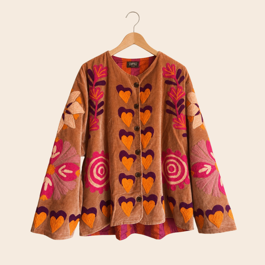 TOUT - Orange Pink heart Jacket