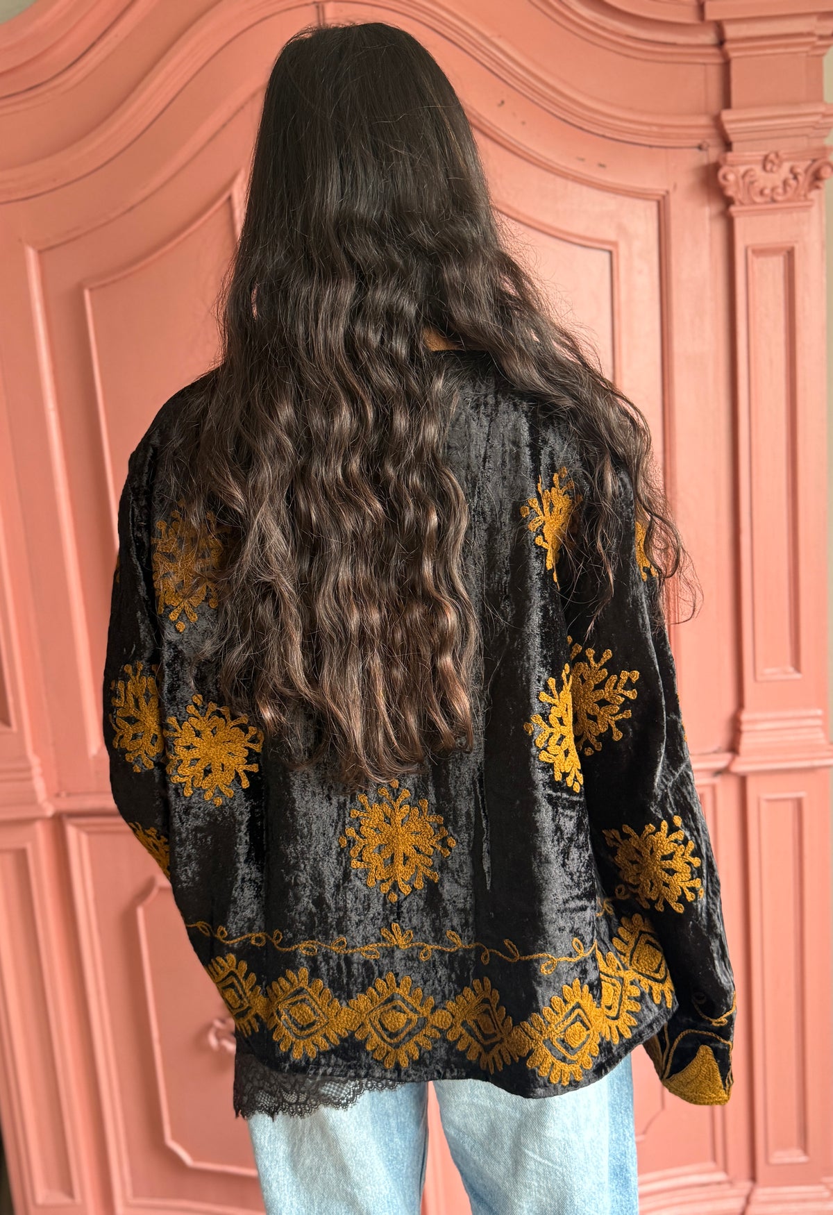 TOUT - Yasmine Jacket Silk Velvet Black