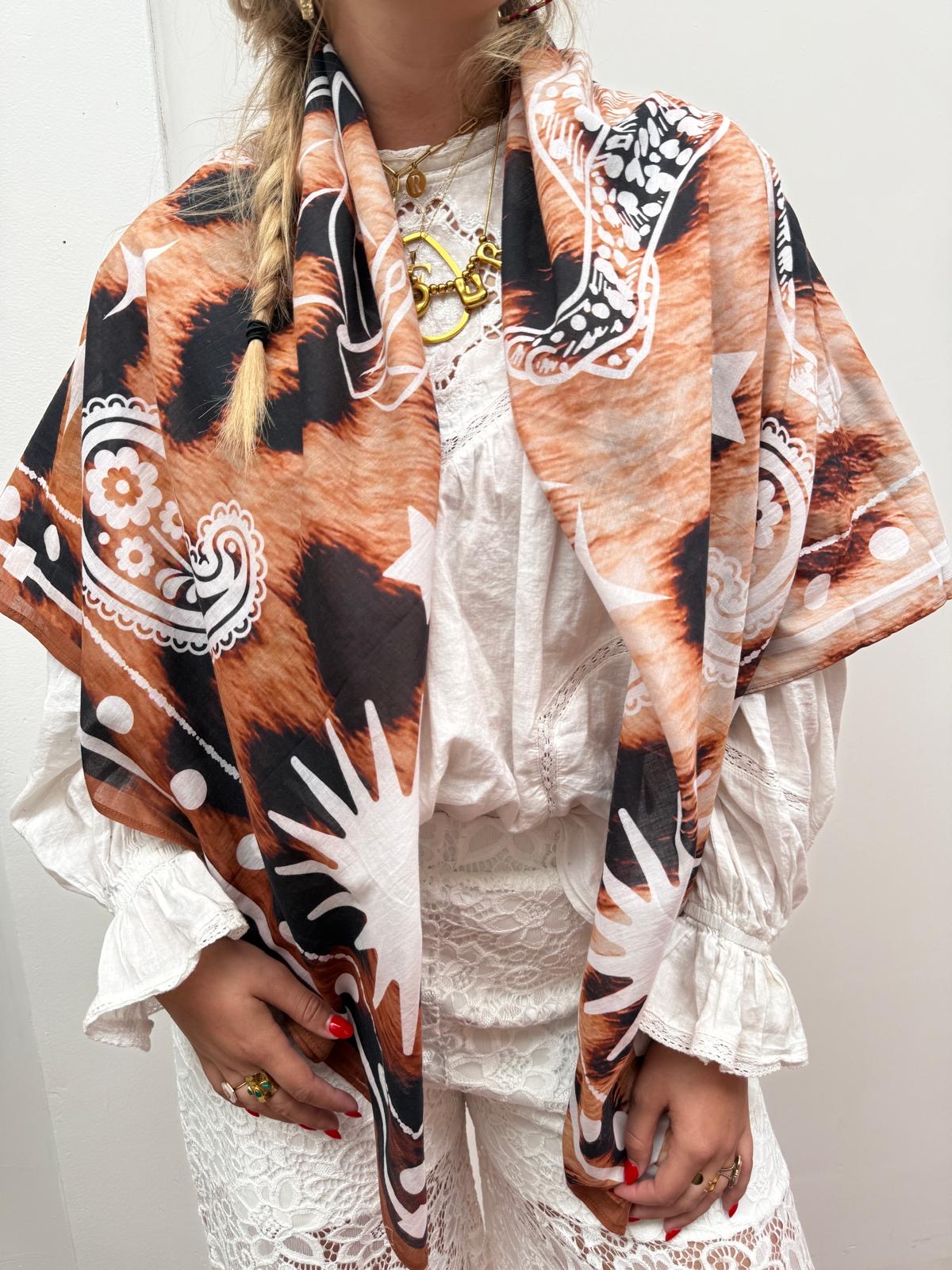 TOUT -  Amelie Sjaal LEOPARD set van 3
