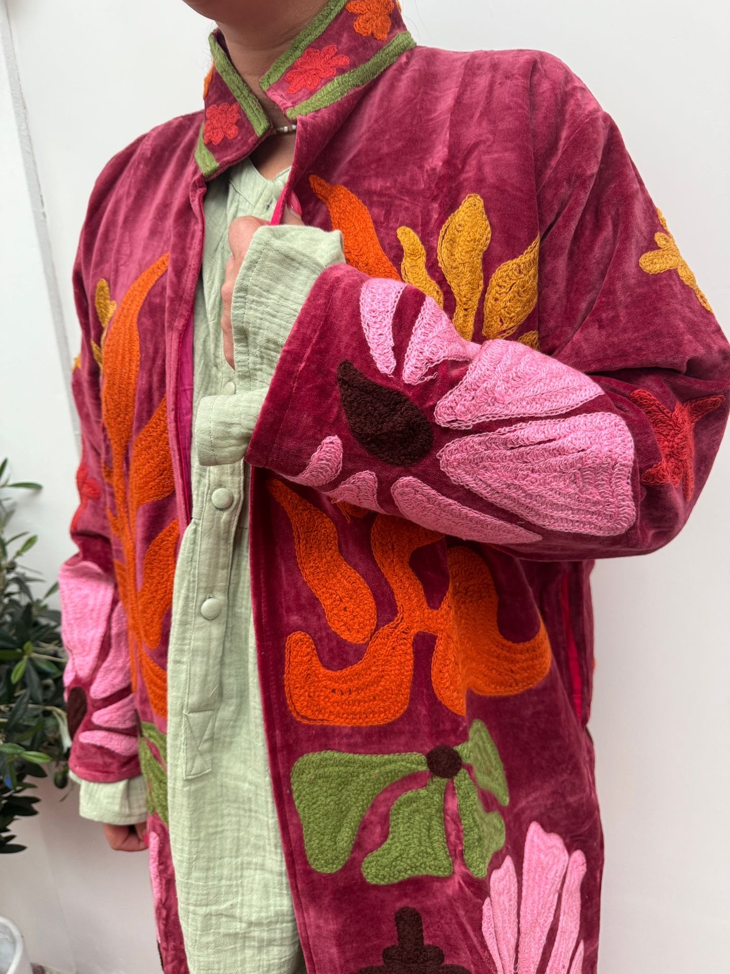 Velvet embroidery Kimmie Jacket