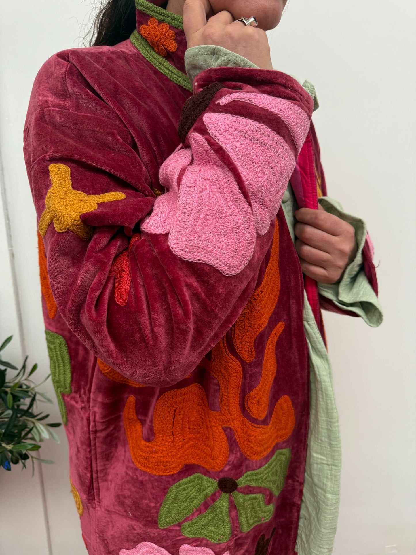 Velvet embroidery Kimmie Jacket