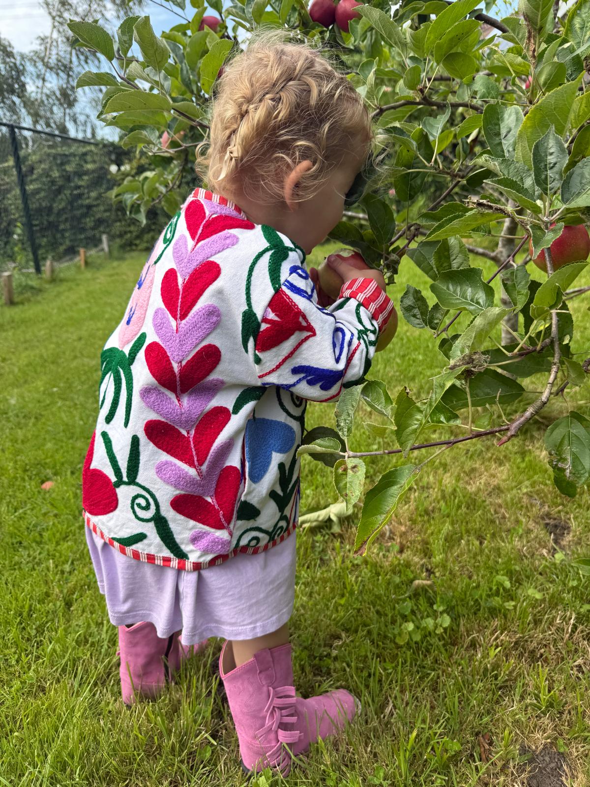 Cotton embroidery KIDS jacket flowers
