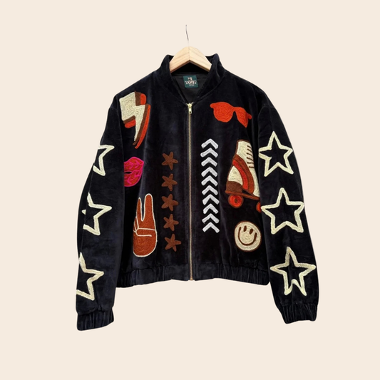 TOUT - Lola Bomber Velvet Black