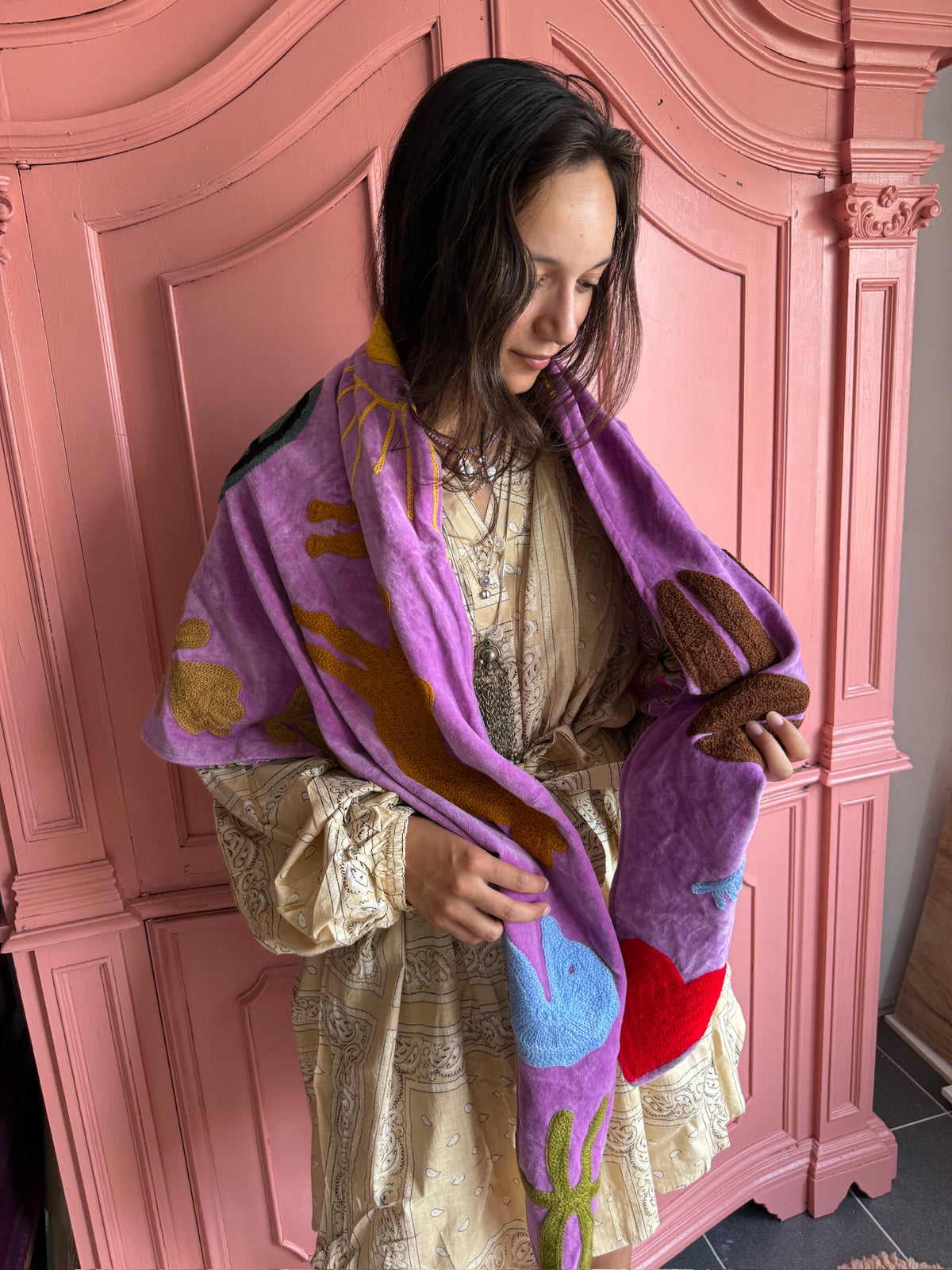 TOUT -  Set van 2 Jojo Velvet sjaal Purple