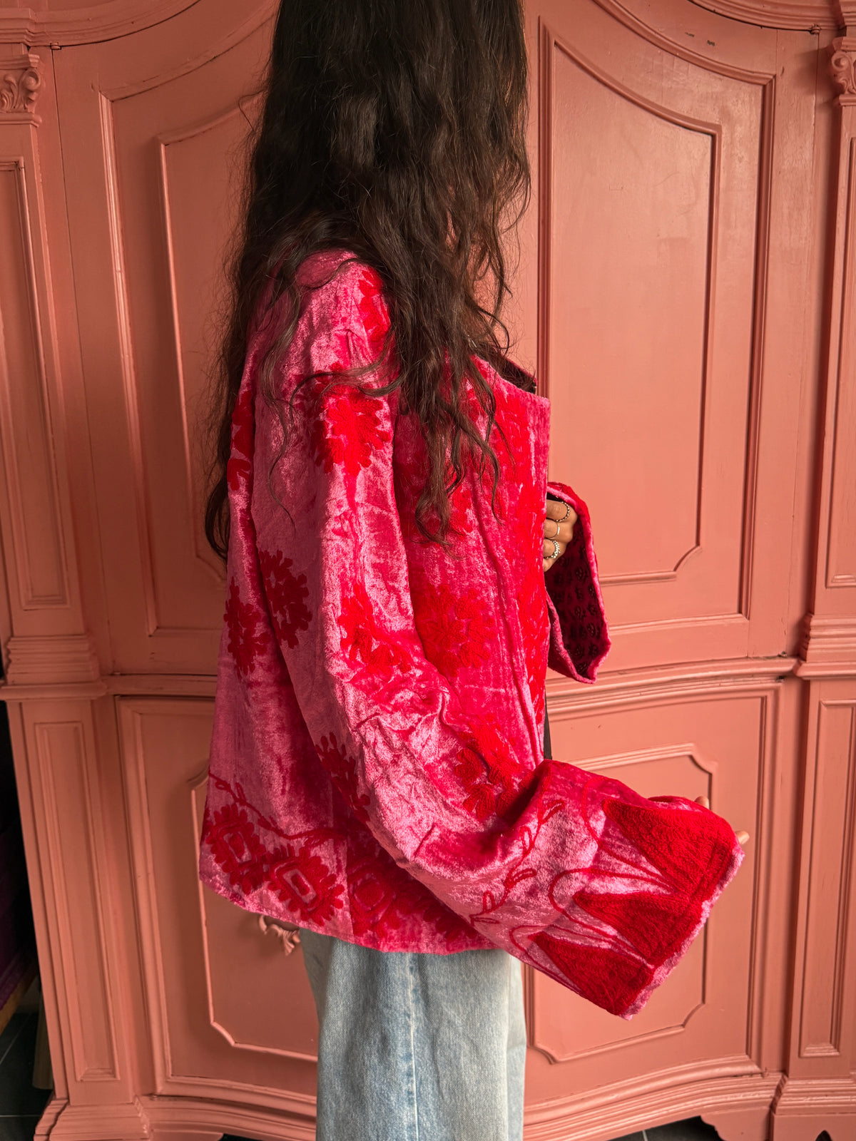 TOUT - Yasmine Jacket Silk Velvet Pink
