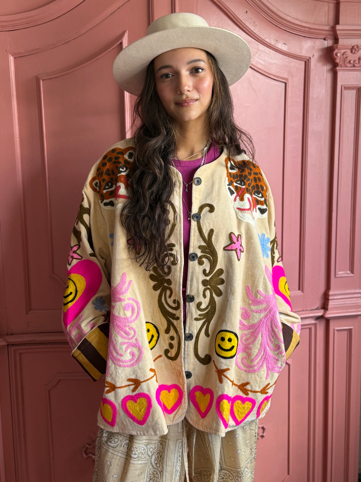 TOUT - Leopard Jacket Pink heart