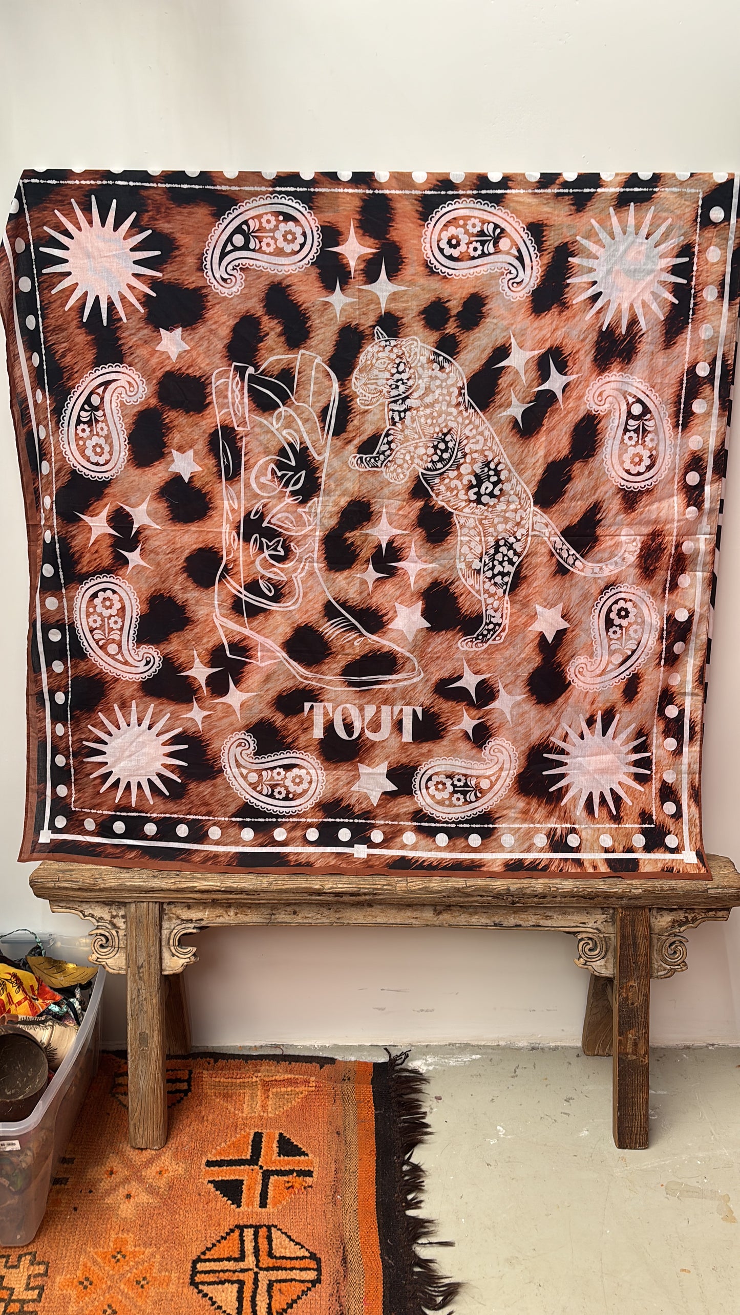 TOUT -  Amelie Sjaal LEOPARD set van 3