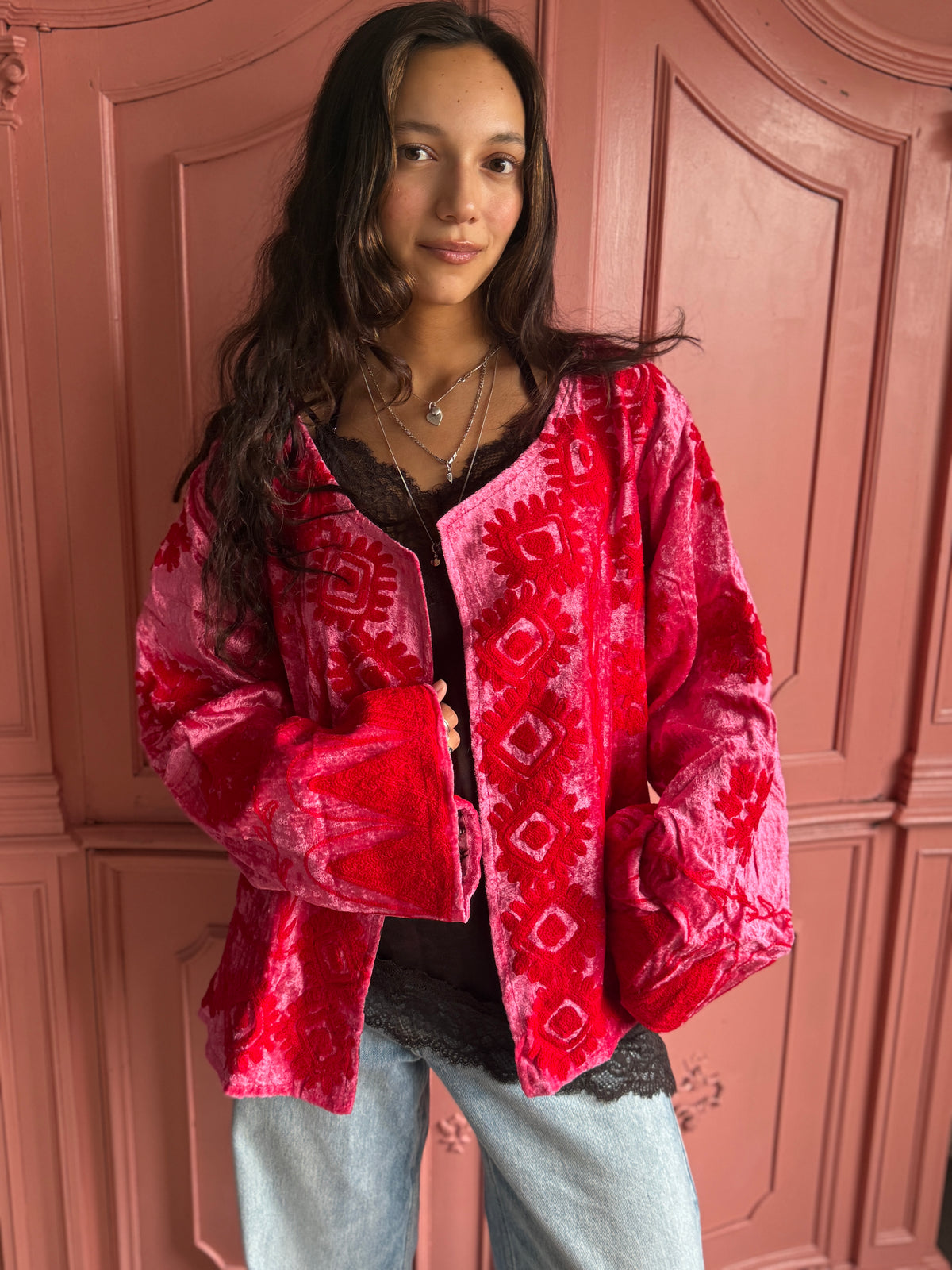 TOUT - Yasmine Jacket Silk Velvet Pink