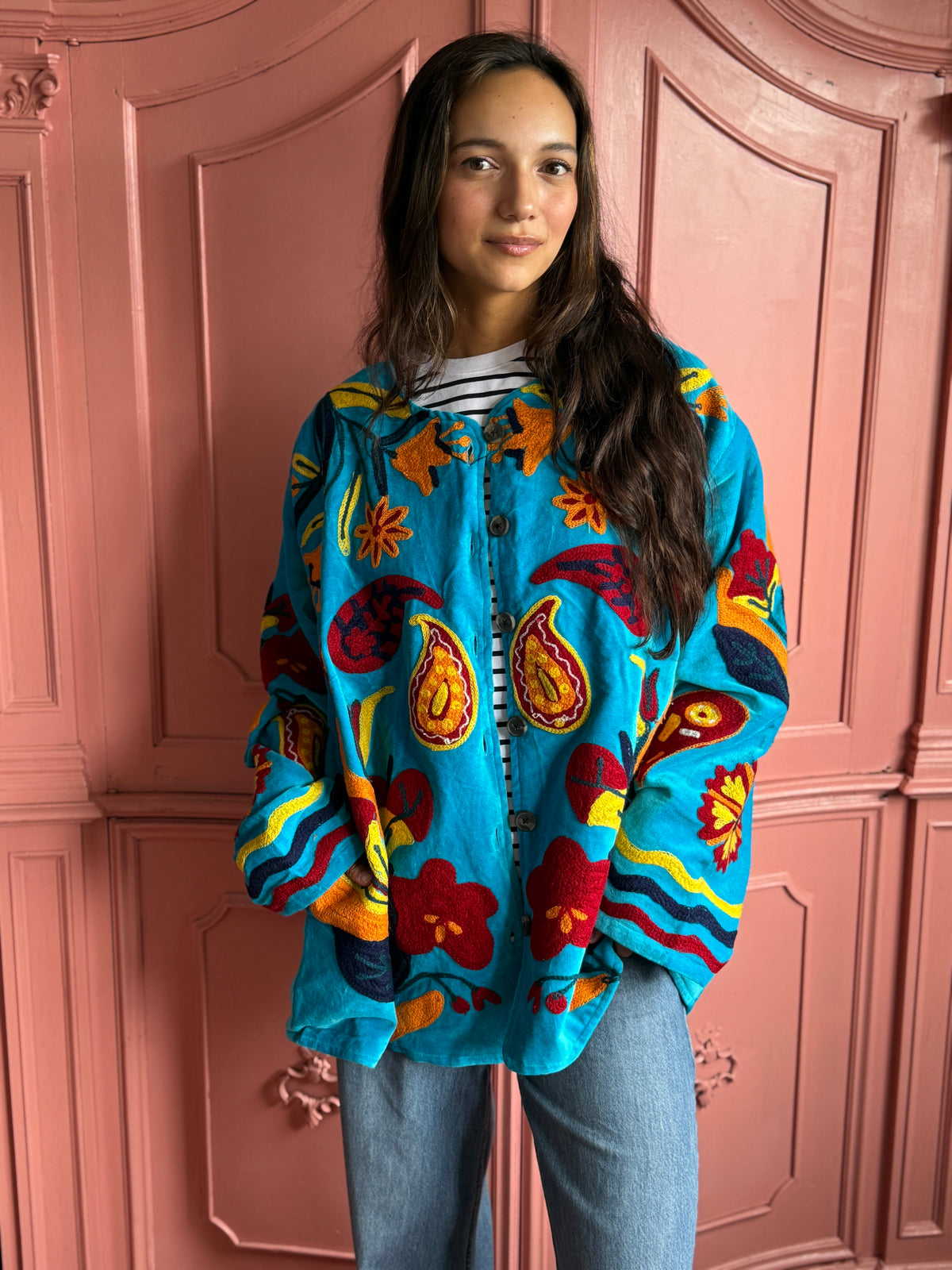 TOUT - Blue Velvet Flower Jacket