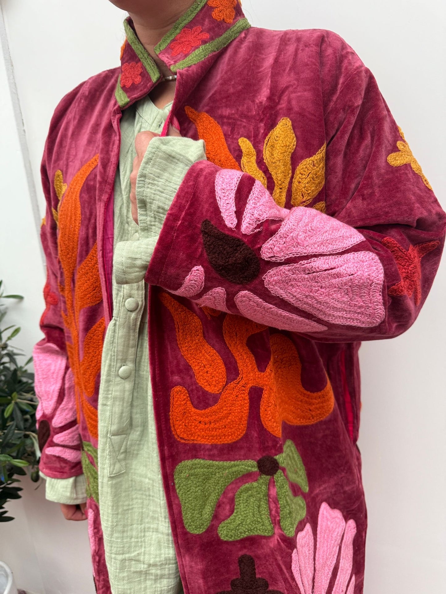 Velvet embroidery Kimmie Jacket