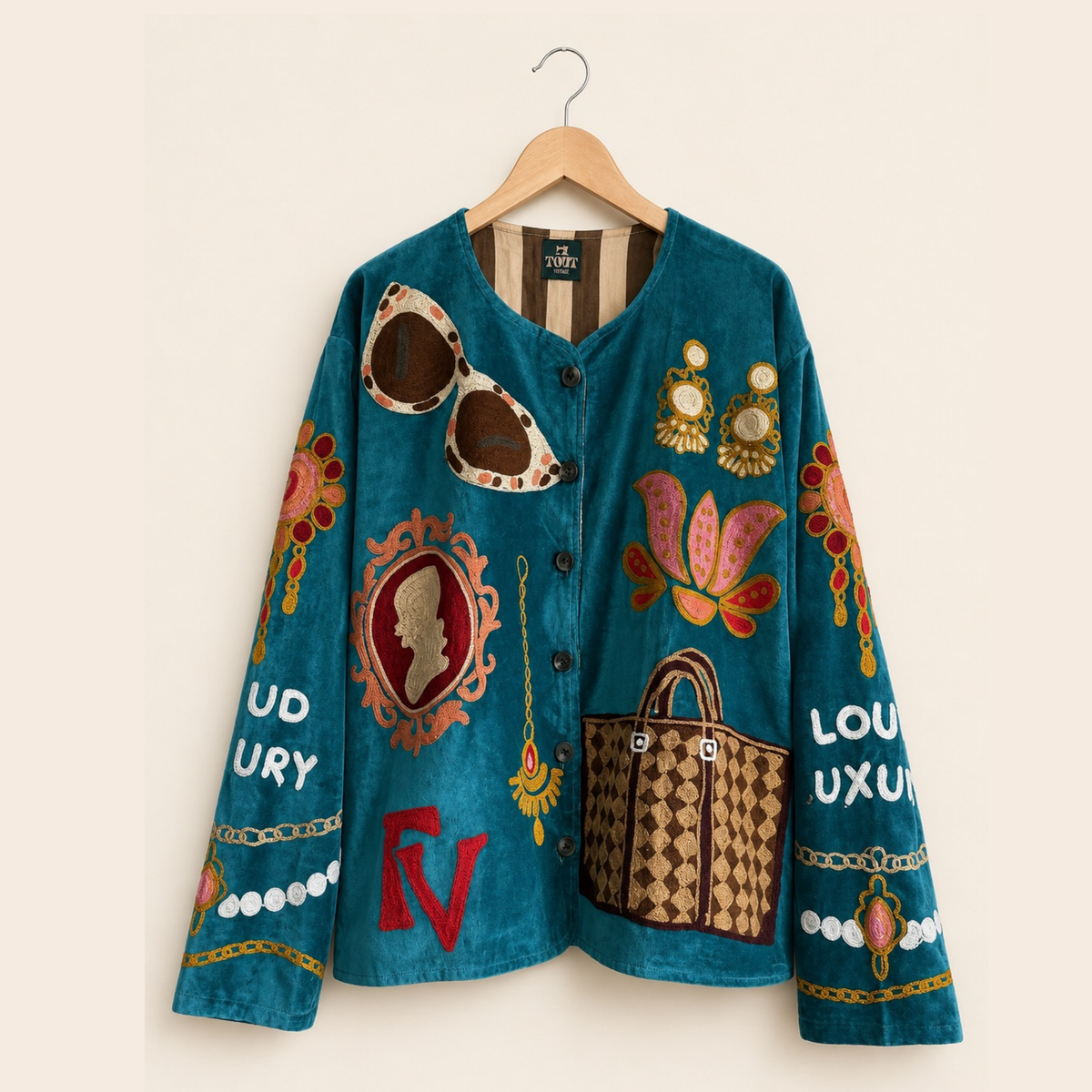 TOUT - Loud Luxury Jacket Velvet Teal