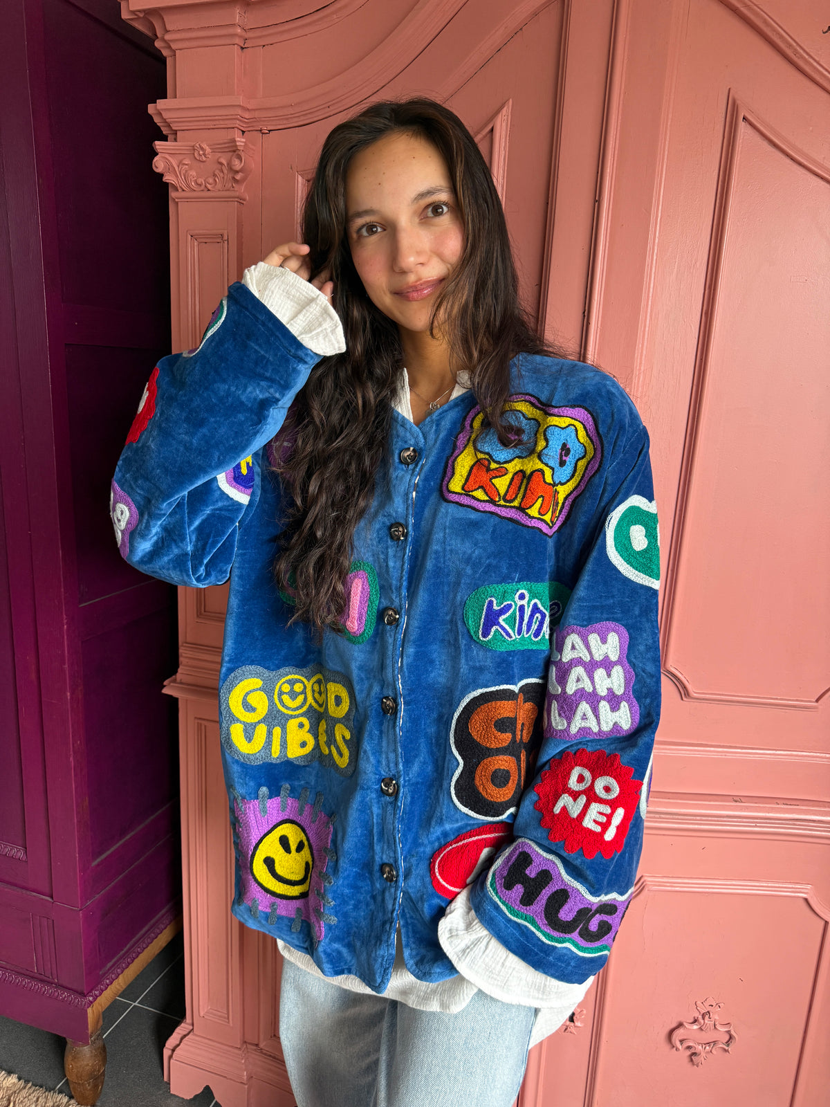 TOUT -Self love club Velvet jacket Blue