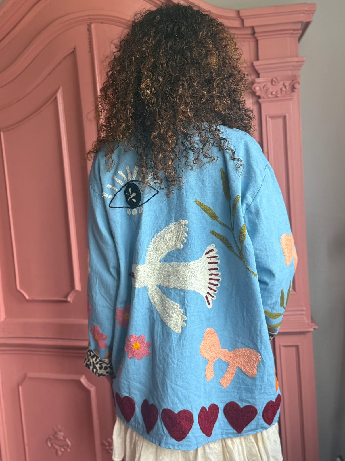 TOUT - Birds Jacket cotton Blue