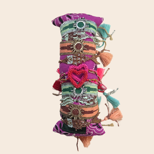 TOUT- Armband Liva Mix set van 10 incl. bandana balkje