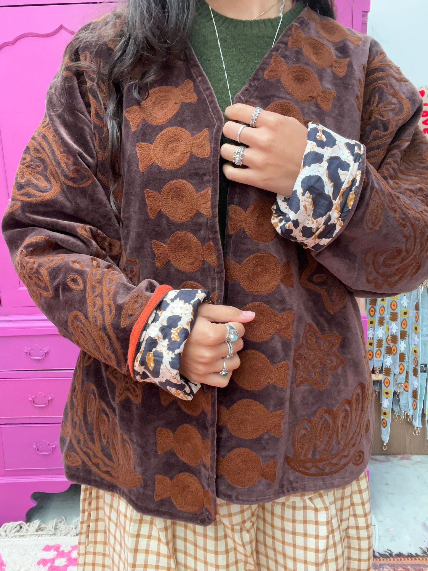 Snake Velvet embroidery jacket