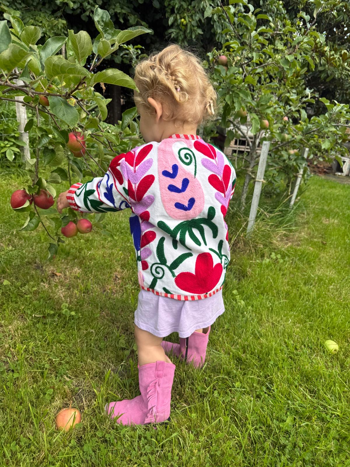 Cotton embroidery KIDS jacket flowers