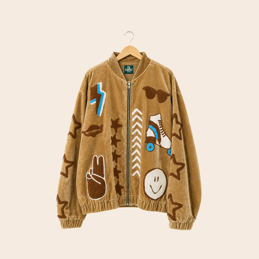 TOUT - Lola Bomber Velvet Brown UNISEX