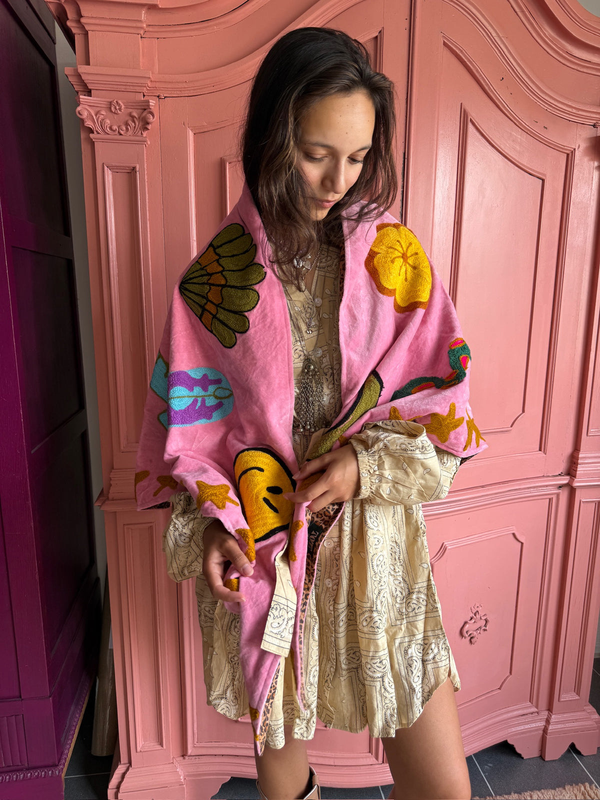 TOUT -  Set van 2 Jojo Velvet sjaal Pink