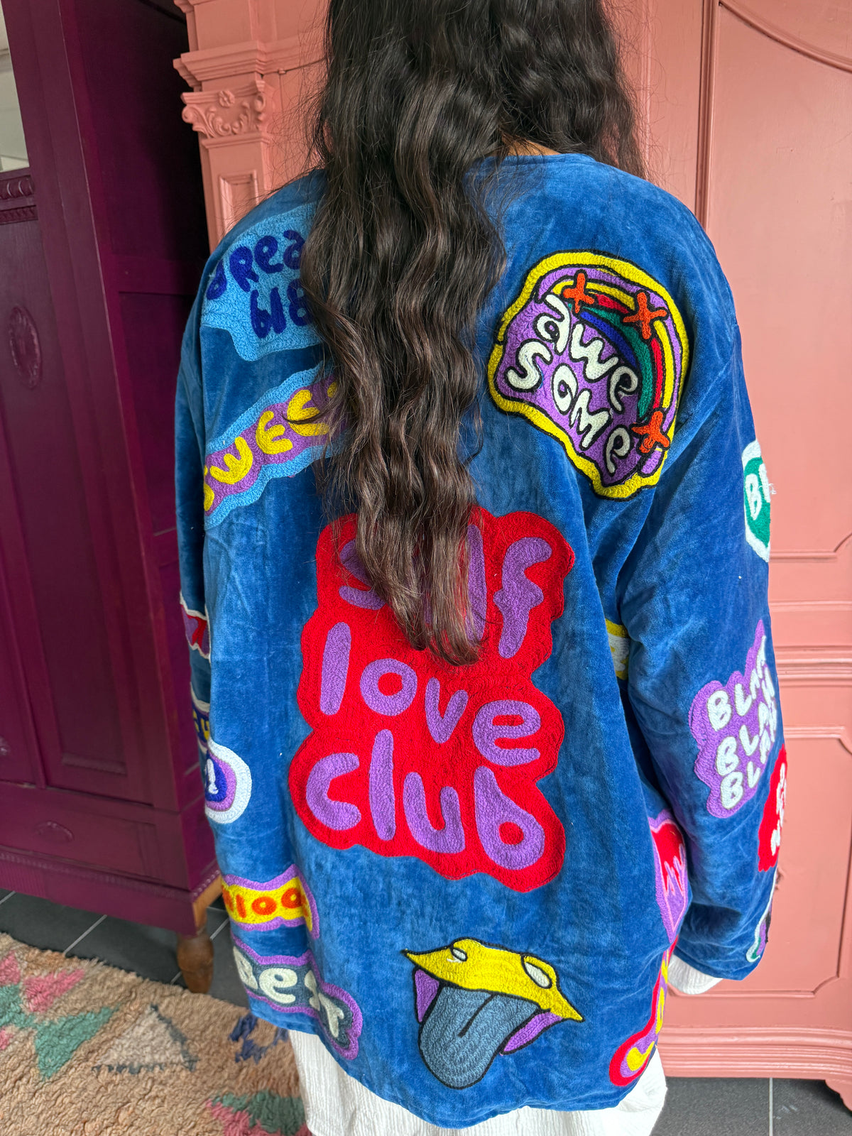 TOUT -Self love club Velvet jacket Blue