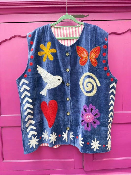 Set of 2 Velvet vests Tamar