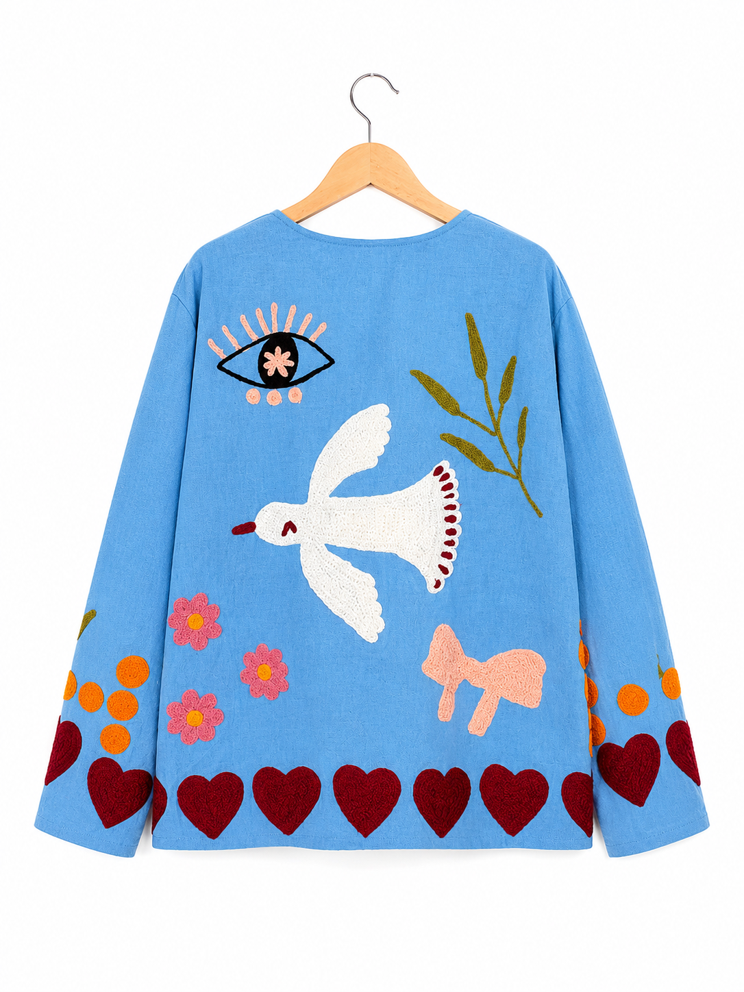 TOUT - Birds Jacket cotton Blue