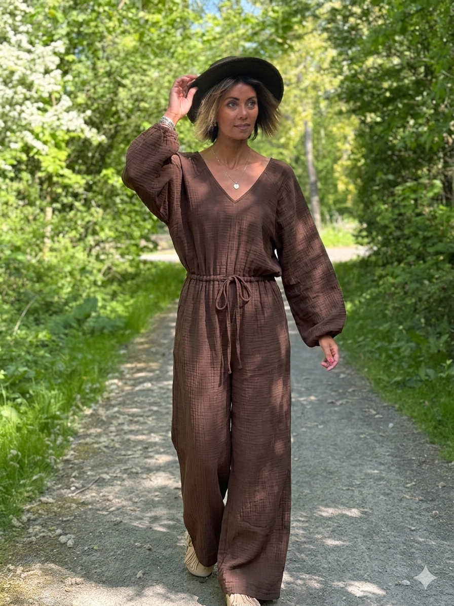 Set van 2 Elena broekpakken Brown