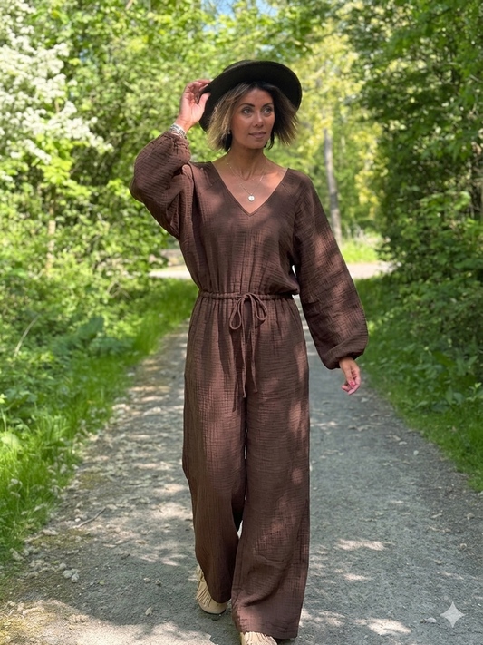Set van 2 Elena broekpakken Brown